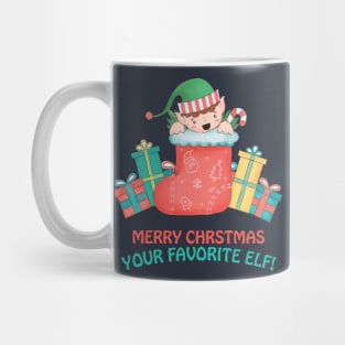 Santas Little Helper - Happy Christmas and a happy new year! - Available in stickers, clothing, etc Mug